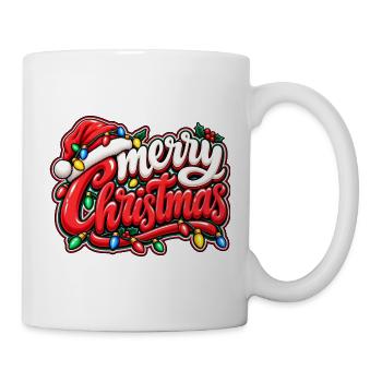 Weihnachtszauber mit Lichterketten - Tasse - Weiß - Rechts