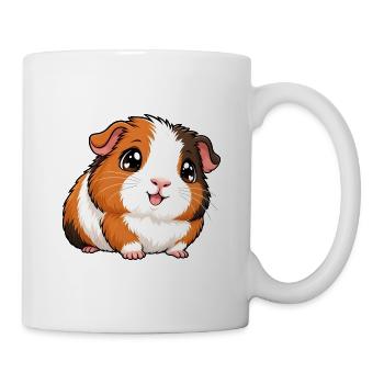 Kawaii Meerschweinchen – Süßes Flauschknäuel - Tasse - Weiß - Rechts