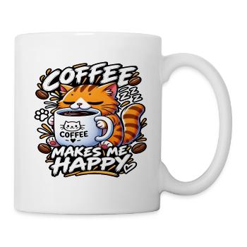 KATZE UND KAFFEE – ICH SPRECHE NICHT OHNE KAFFEE - Tasse - Weiß - Rechts