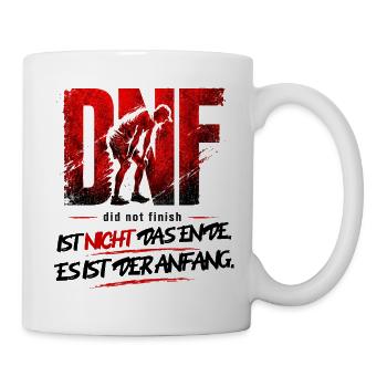 DNF ist nicht das Ende - Läufer Motivation - Tasse - Weiß - Rechts