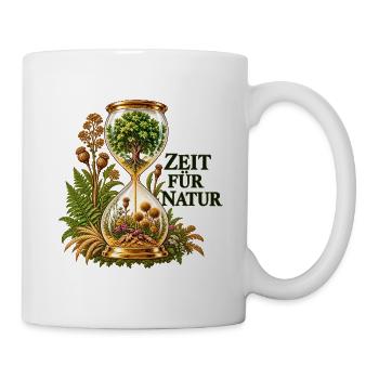 Zeit für Natur Uhrglas - Tasse - Weiß - Rechts