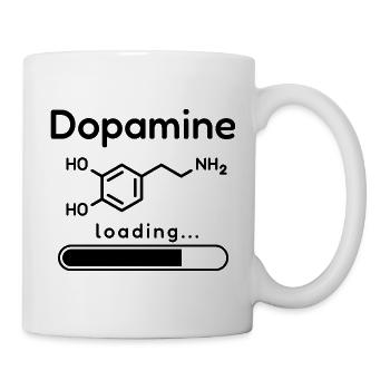 Design der Dopamin-Lademolekülchemie - Tasse - Weiß - Rechts
