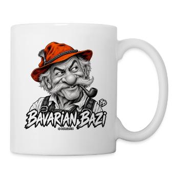 Cooles bayerisches Motiv Bavarian Bazi Portrait - Tasse - Weiß - Rechts