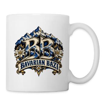 Cooles bayerisches Motiv -Bayerische Bazi Berglogo - Tasse - Weiß - Rechts