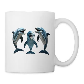 Delfine - Tasse - Weiß - Rechts