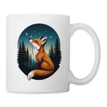 Fuchs Sternenhimmel - Tasse - Weiß - Rechts