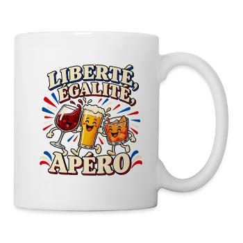 Freedom Equality Aperitif – Humor und Geselligkeit - Tasse - Weiß - Rechts