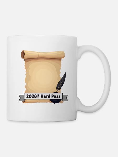 2028? Hard Pass – Verfassung Politik Satire - Tasse - Weiß