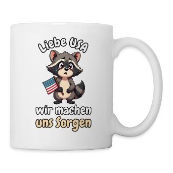 Liebe USA, wir machen uns Sorgen - Tasse - Weiß - Rechts