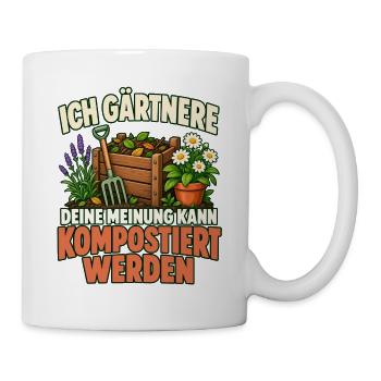 Gartenfreunde Gärtnern Geschenkidee  - Tasse - Weiß - Rechts