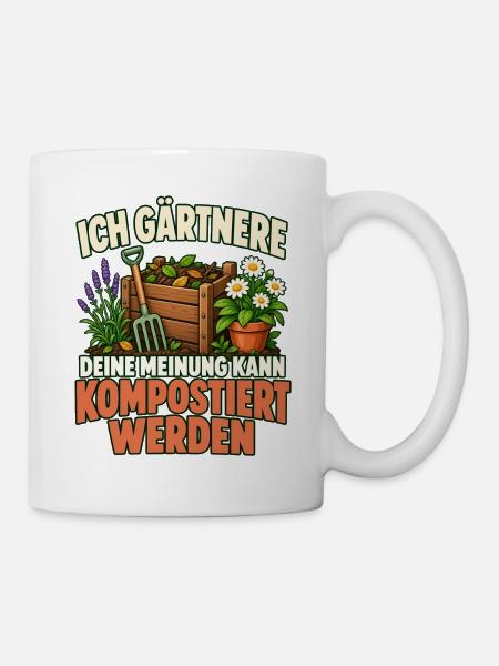Gartenfreunde Gärtnern Geschenkidee - Tasse - Weiß