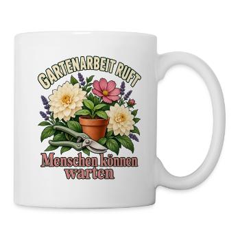 Pflanzenliebhaberin Geschenkidee Gärtnerin - Tasse - Weiß - Rechts