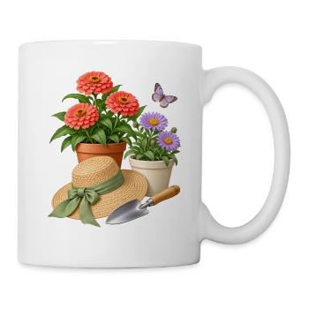 Gärtnerin Geschenkidee Gartenarbeit - Tasse - Weiß - Rechts