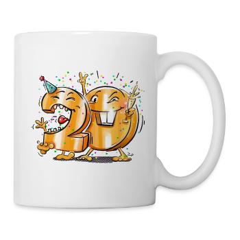 20. Geburtstag - Tasse - Weiß - Rechts