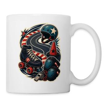 Rollschuh Kurventraining Hütchen Bahn - Tasse - Weiß - Rechts
