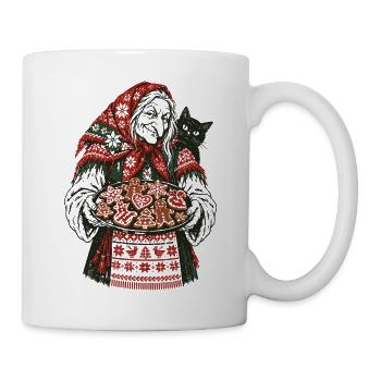 Weihnachts-Baba Yaga Lebkuchen-Design - Tasse - Weiß - Rechts