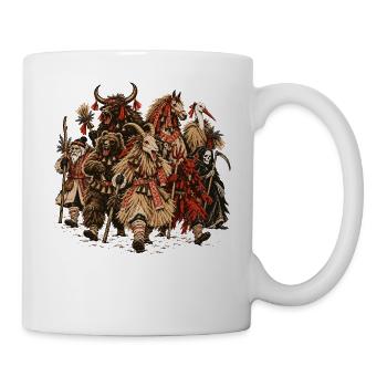 Polnische Weihnachtssänger – slawisches Folklore-Design - Tasse - Weiß - Rechts