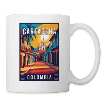 Erleben Sie den lebendigen Charme von Cartagena in Kolumbien - Tasse - Weiß - Rechts