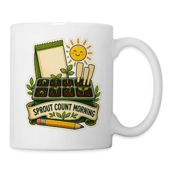 SPROUT COUNT MORNING Pflanzen - Tasse - Weiß - Rechts