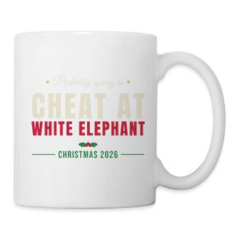 Cheat At White Elephant - Weihnachten Familie - Tasse - Weiß - Rechts