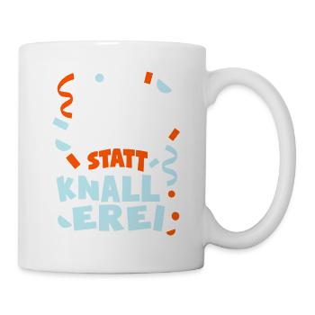 Konfetti statt Knallerei Silvester Outfit Party - Tasse - Weiß - Rechts