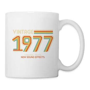 Vintage 1977 Jahrgang 50. Geburtstag lustig Retro - Tasse - Weiß - Rechts