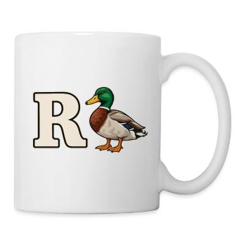 R Ente Lustiges Rentenmotiv - Tasse - Weiß - Rechts