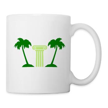 Kolonnaden im Palmenlicht - Tasse - Weiß - Rechts