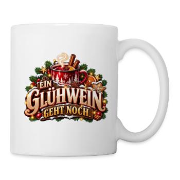 Glühwein Becher Festliches Wintermotiv - Tasse - Weiß - Rechts