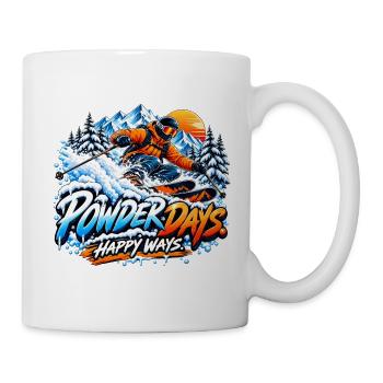 Powder Days Snow Vibe - Wintersport - Tasse - Weiß - Rechts
