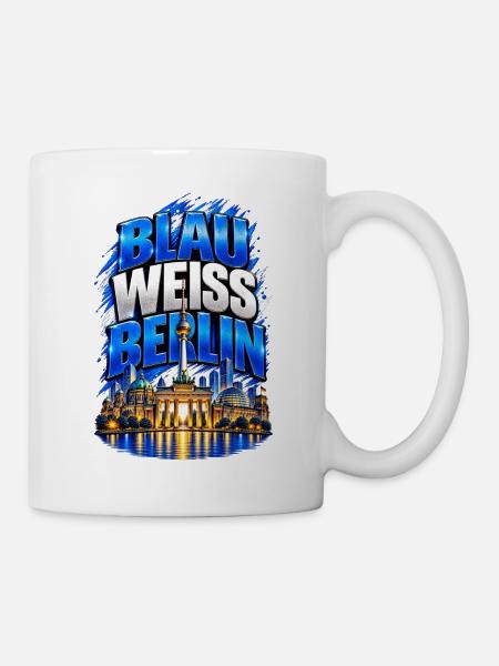 Blau Weiss Berlin - Tasse - Weiß