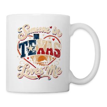 Texas Liebe Vintage Druck - Tasse - Weiß - Rechts