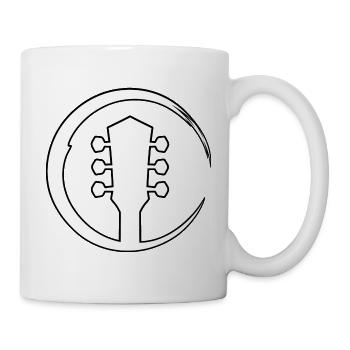 Gitarrenkopf im Pinselkreis - Tasse - Weiß - Rechts