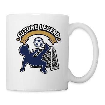 Zukünftige Legende – Backyard Soccer Kid Abzeichen - Tasse - Weiß - Rechts