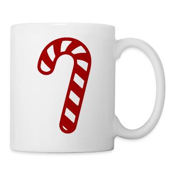 Zuckerstange Süßigkeiten Geschenk Weihnachten - Tasse - Weiß - Rechts