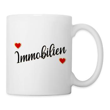 Immobilien lieben - Tasse - Weiß - Rechts