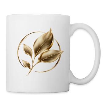 Golden Leaf – Timeless Elegance - Tasse - Weiß - Rechts