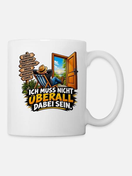 RUHE IST KEIN VERHANDLUNGSANGEBOT - Tasse - Weiß