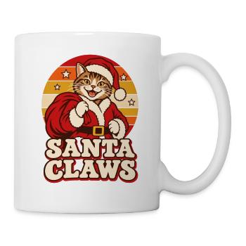 Santa Claws Katze Weihnachten - Tasse - Weiß - Rechts