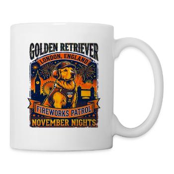 Golden Retriever Fireworks Patrol London England - Tasse - Weiß - Rechts