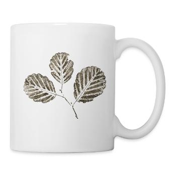 Blätter Erle / Erlenzweig - Botanik & Natur - Tasse - Weiß - Rechts