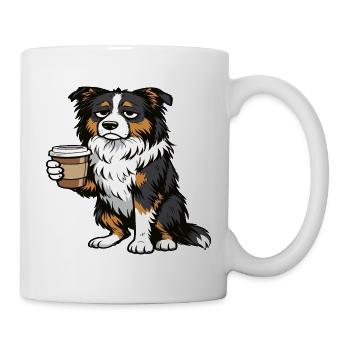 Australian Shepherd Aussie Aussiebesitzer Aussies - Tasse - Weiß - Rechts