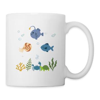 Seeteufel Unterwasser Kinder Nautilus Fisch Meer - Tasse - Weiß - Rechts