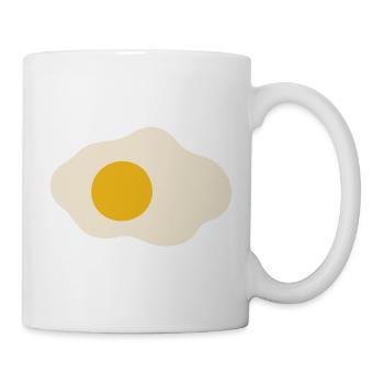 Spiegelei Lebensmittel Design Geschenkidee - Tasse - Weiß - Rechts