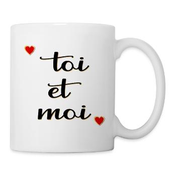 Du und ich, Liebe - Tasse - Weiß - Rechts