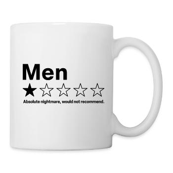 Men One Star Review Funny Rating - Tasse - Weiß - Rechts