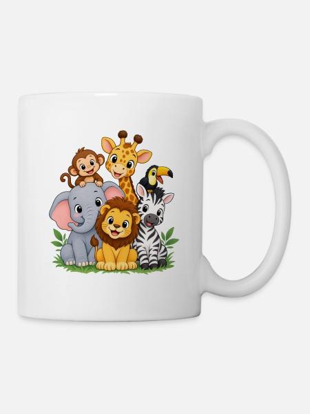 Tierfreunde Parade - Tasse - Weiß