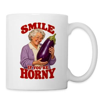 Oma Aubergine Zweideutiger Spruch und Partyhumor - Tasse - Weiß - Rechts