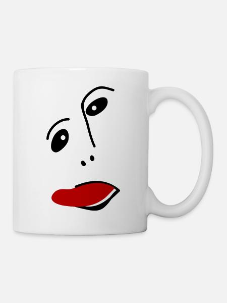 Ecce Homo streckt die Zunge heraus - Tasse - Weiß
