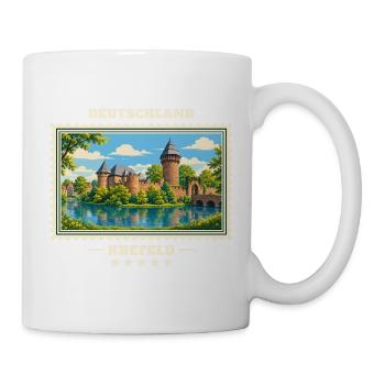 Deutschland Krefeld Vintage Reisemarke - Tasse - Weiß - Rechts